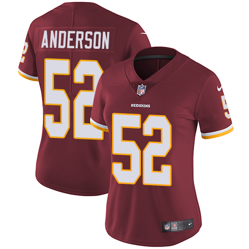Nike Redskins #52 Ryan Anderson Burgundy Red Team Color Women's Stitched NFL Vapor Untouchable Limited Jersey